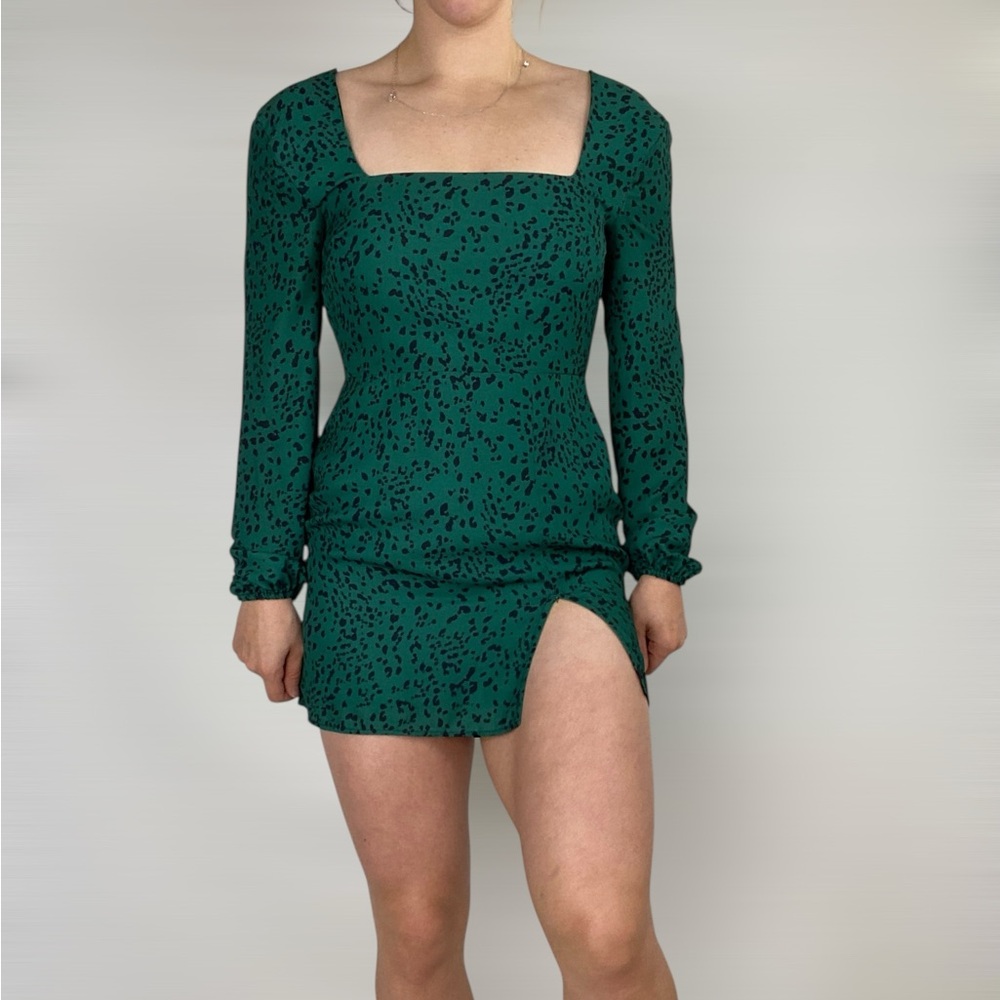 RESA Seabrook Mini Dress Square Neck Long‎ Sleeve Puff Party Cocktail